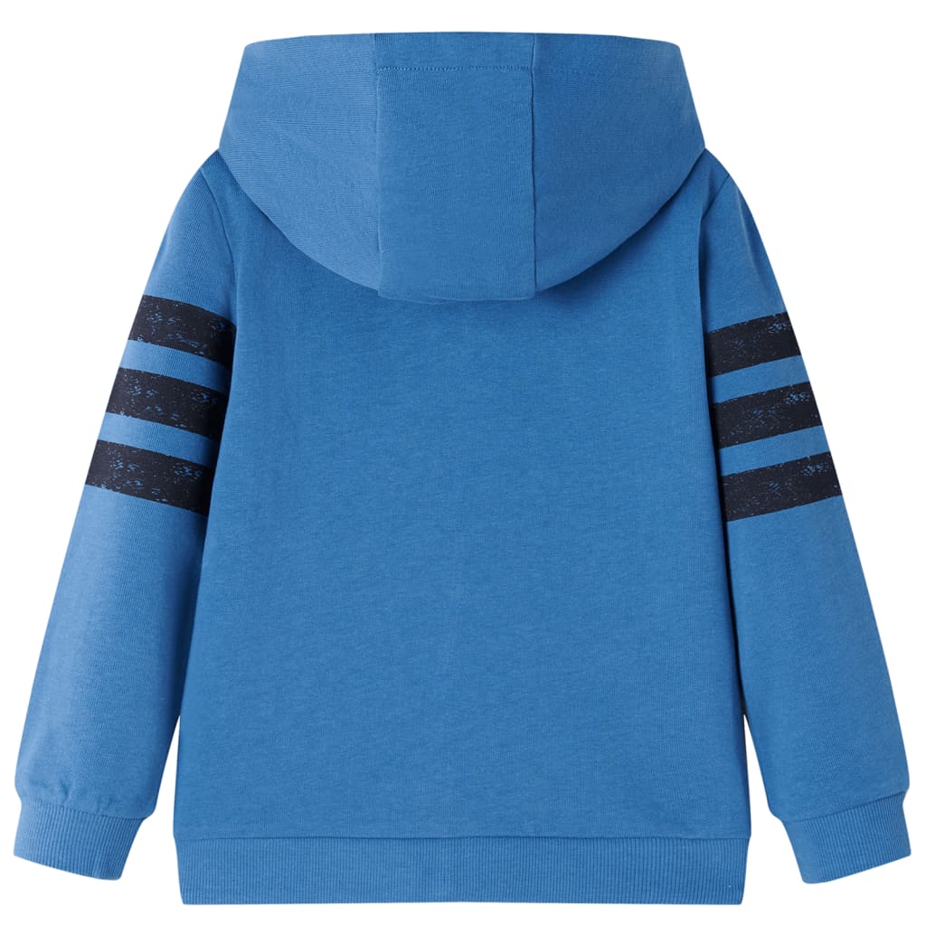vidaXL Kindervest met capuchon 140 blauw afbeelding