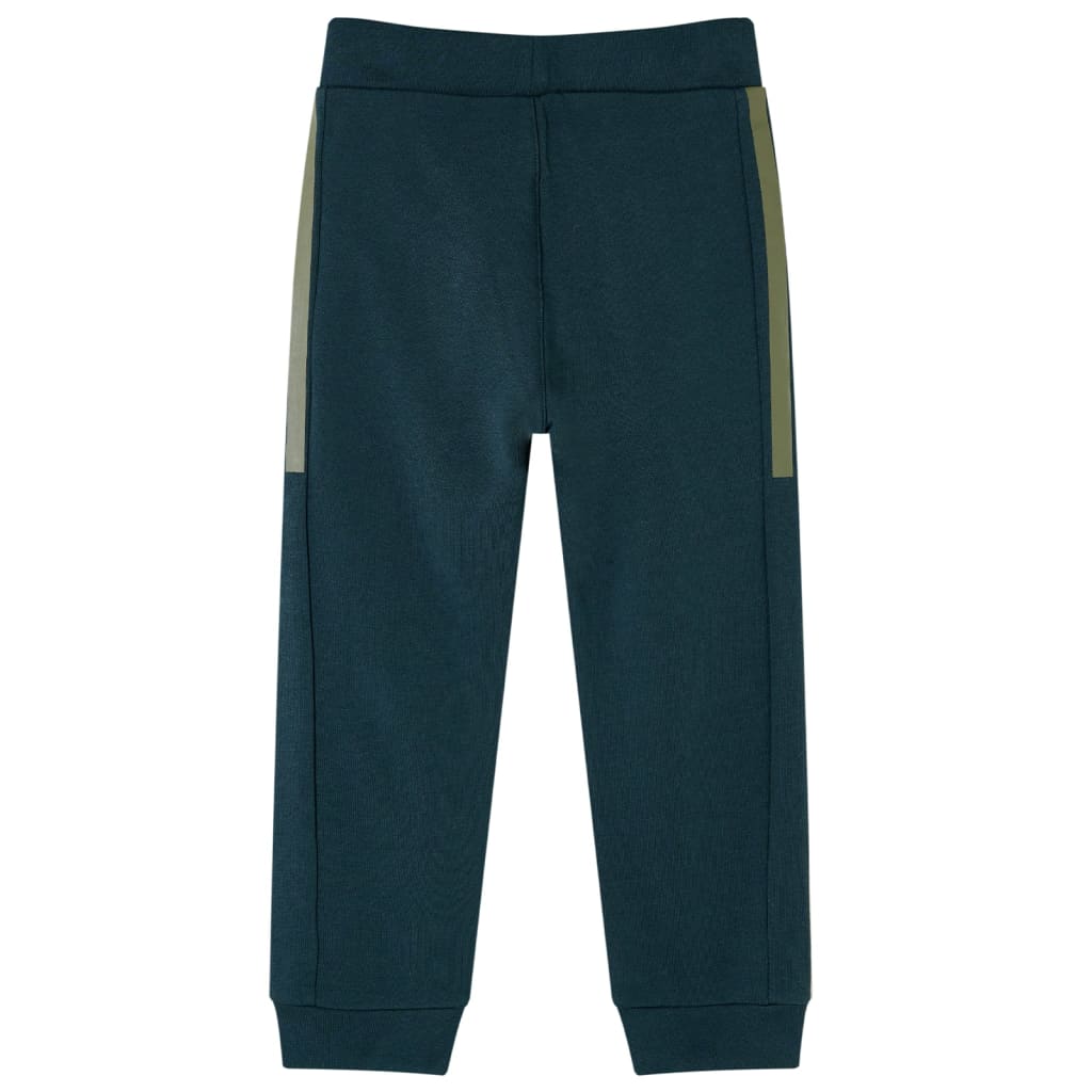 vidaXL Kinderjoggingbroek met trekkoord 140 mosgroen afbeelding