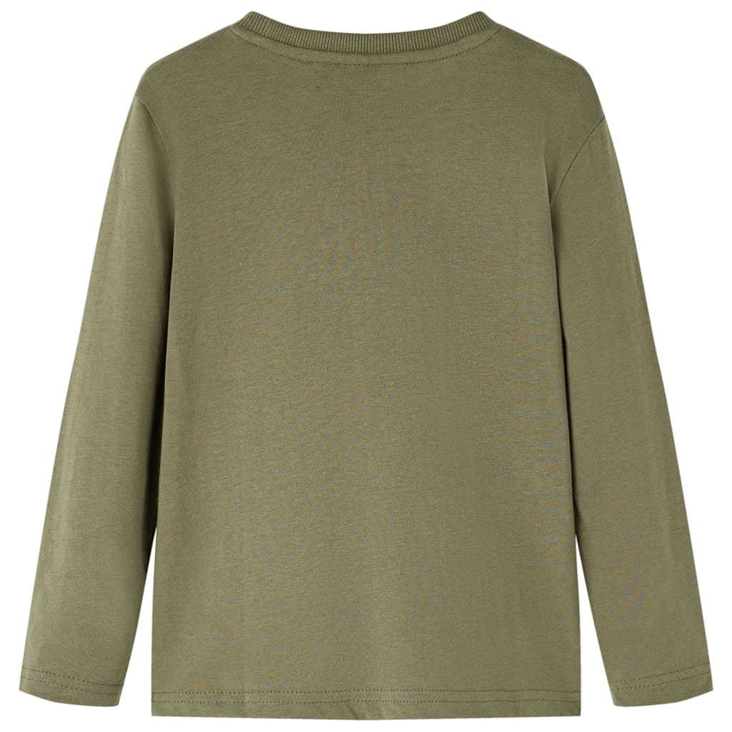 vidaXL Kindershirt met lange mouwen 92 kakikleurig afbeelding