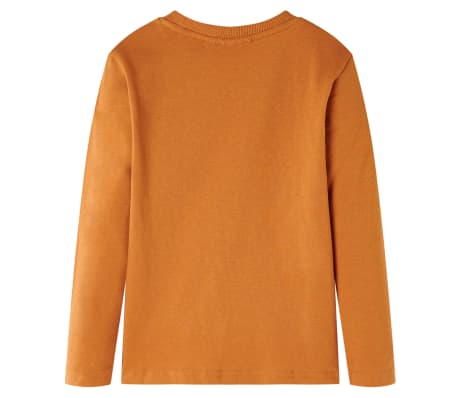 T-shirt enfants &agrave; manches longues ocre fonc&eacute; 92