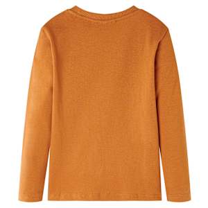 T-shirt enfants &agrave; manches longues ocre fonc&eacute; 92