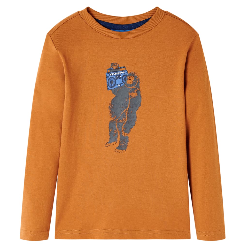 vidaXL Kinder-Langarmshirt Dunkelocker 128