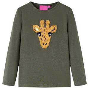 Pikkade varrukatega lastes&auml;rk, khaki, 104