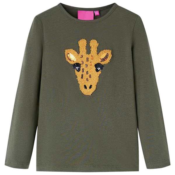 vidaXL Pikkade varrukatega lastes&auml;rk, khaki, 104