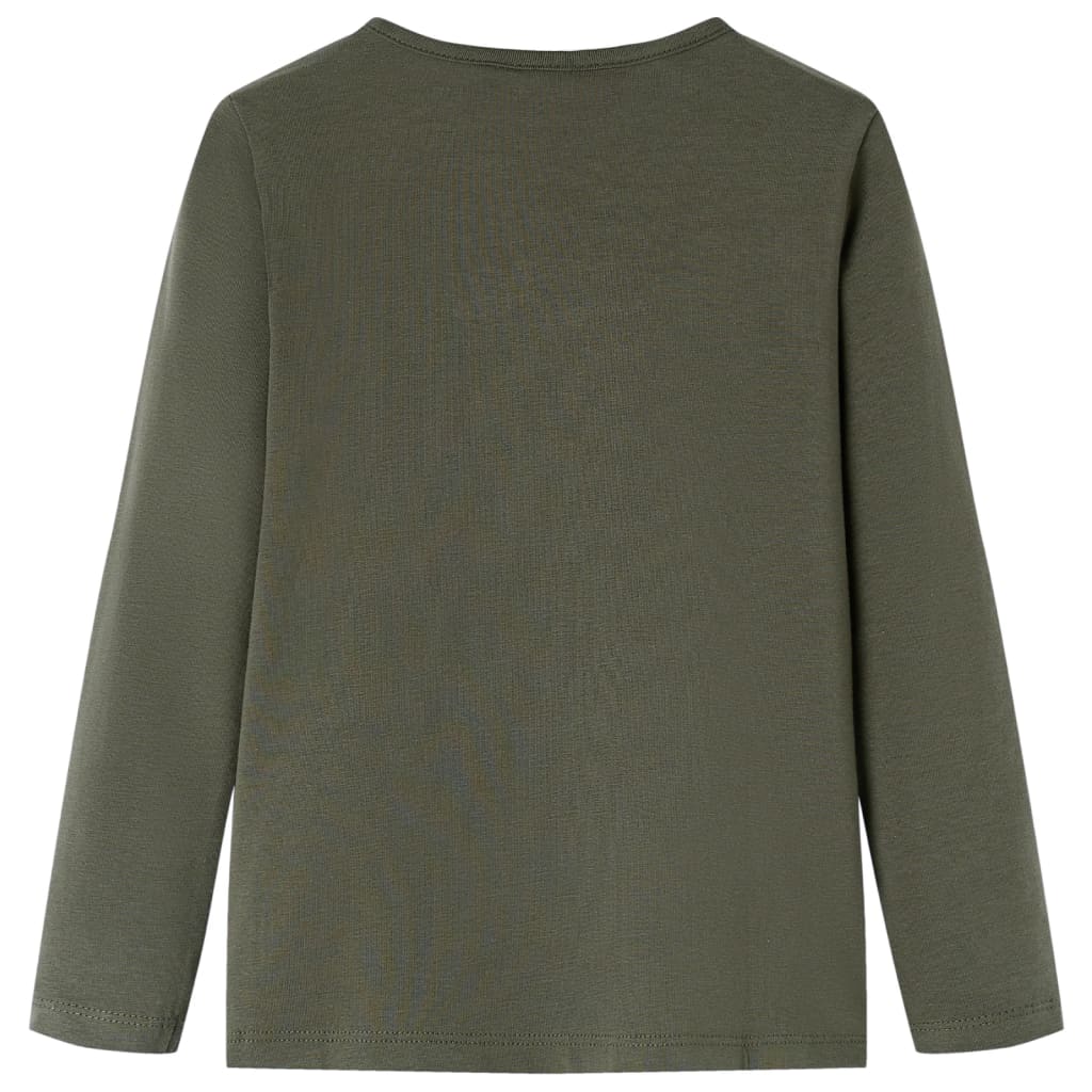 vidaXL Kindershirt met lange mouwen 128 kakikleurig afbeelding