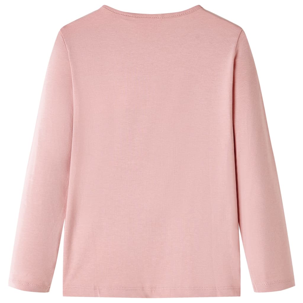 vidaXL Kindershirt met lange mouwen 116 lichtroze afbeelding