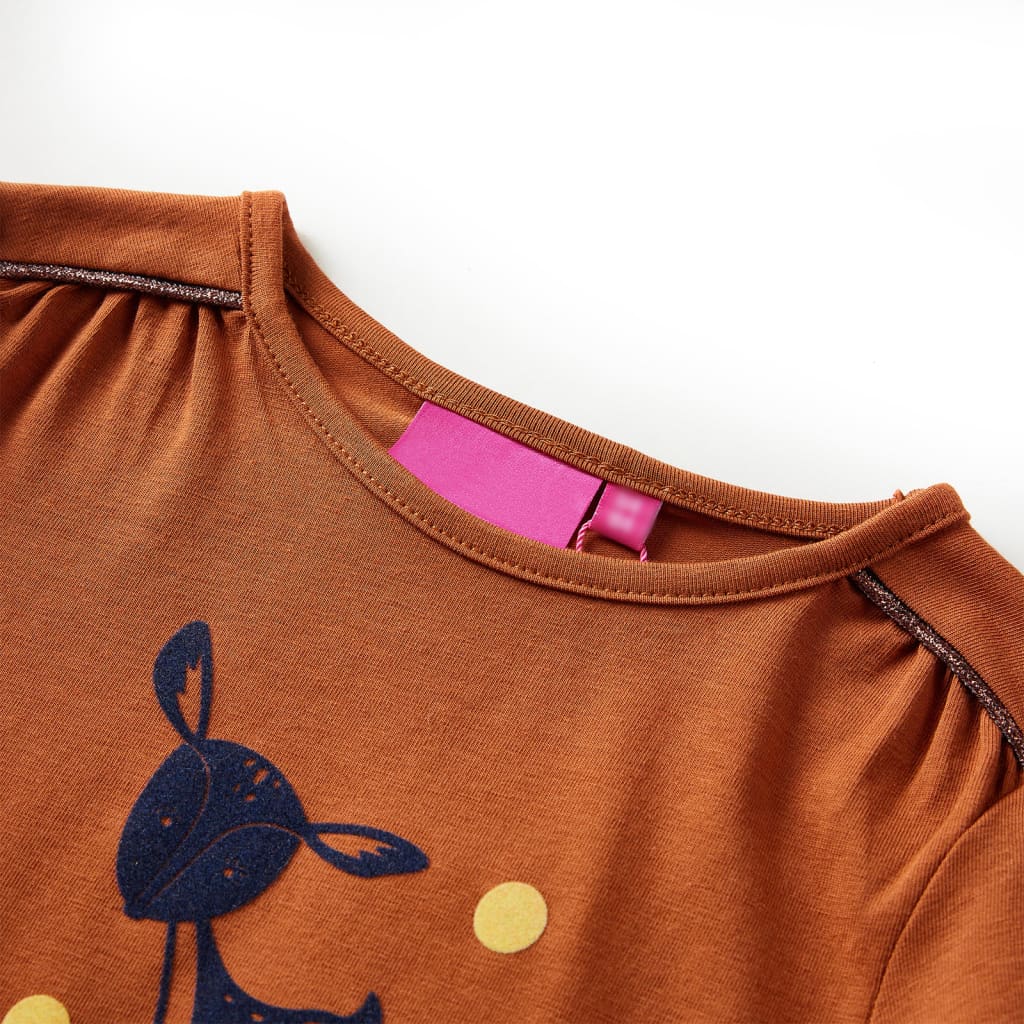 Thumbnail - vidaXL Kinder-Langarmshirt Cognac 128