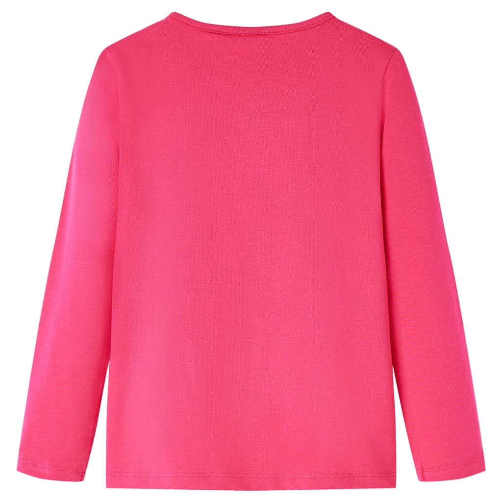 vidaXL Kindershirt met lange mouwen 116 felroze afbeelding