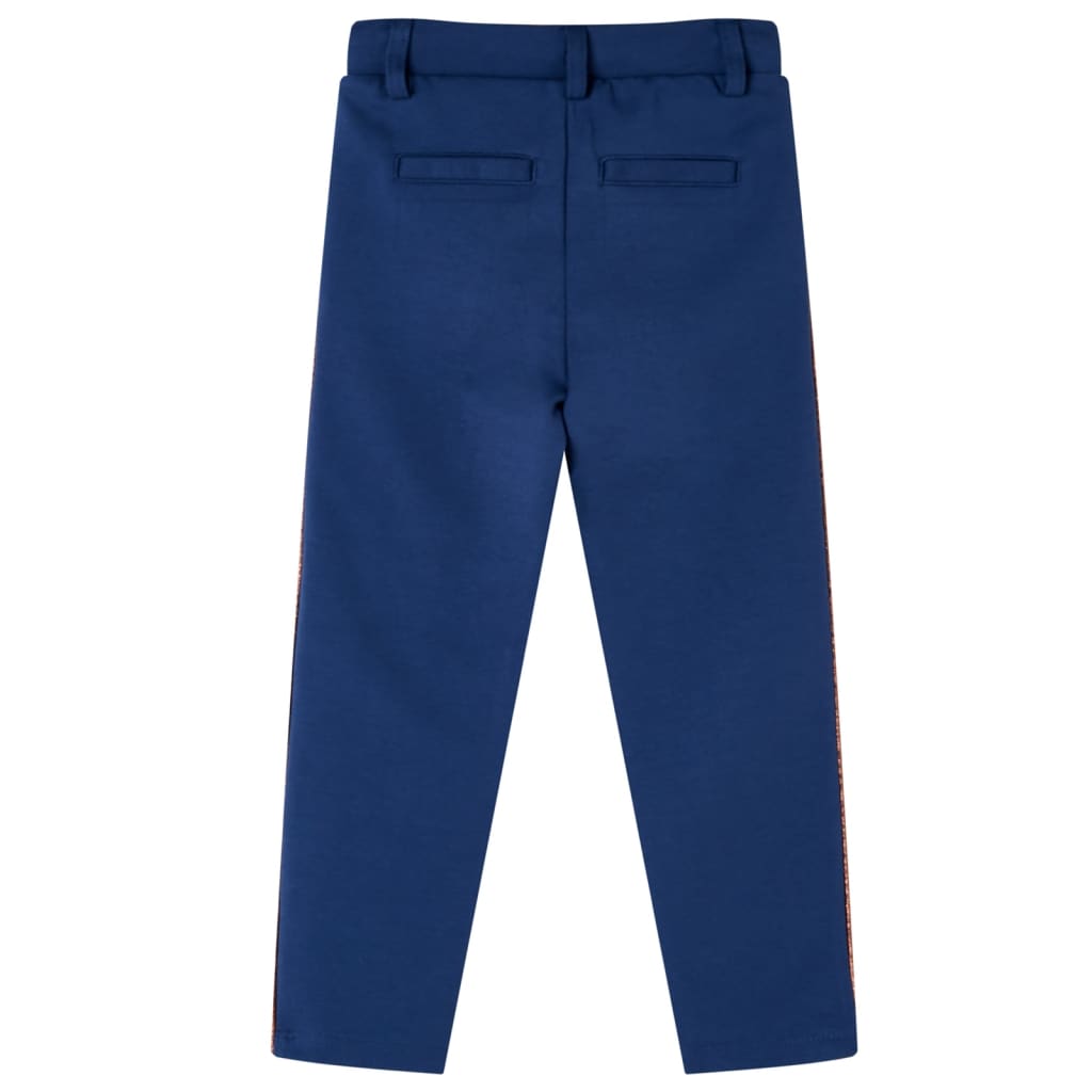vidaXL Kinderbroek met trekkoord 128 marineblauw afbeelding