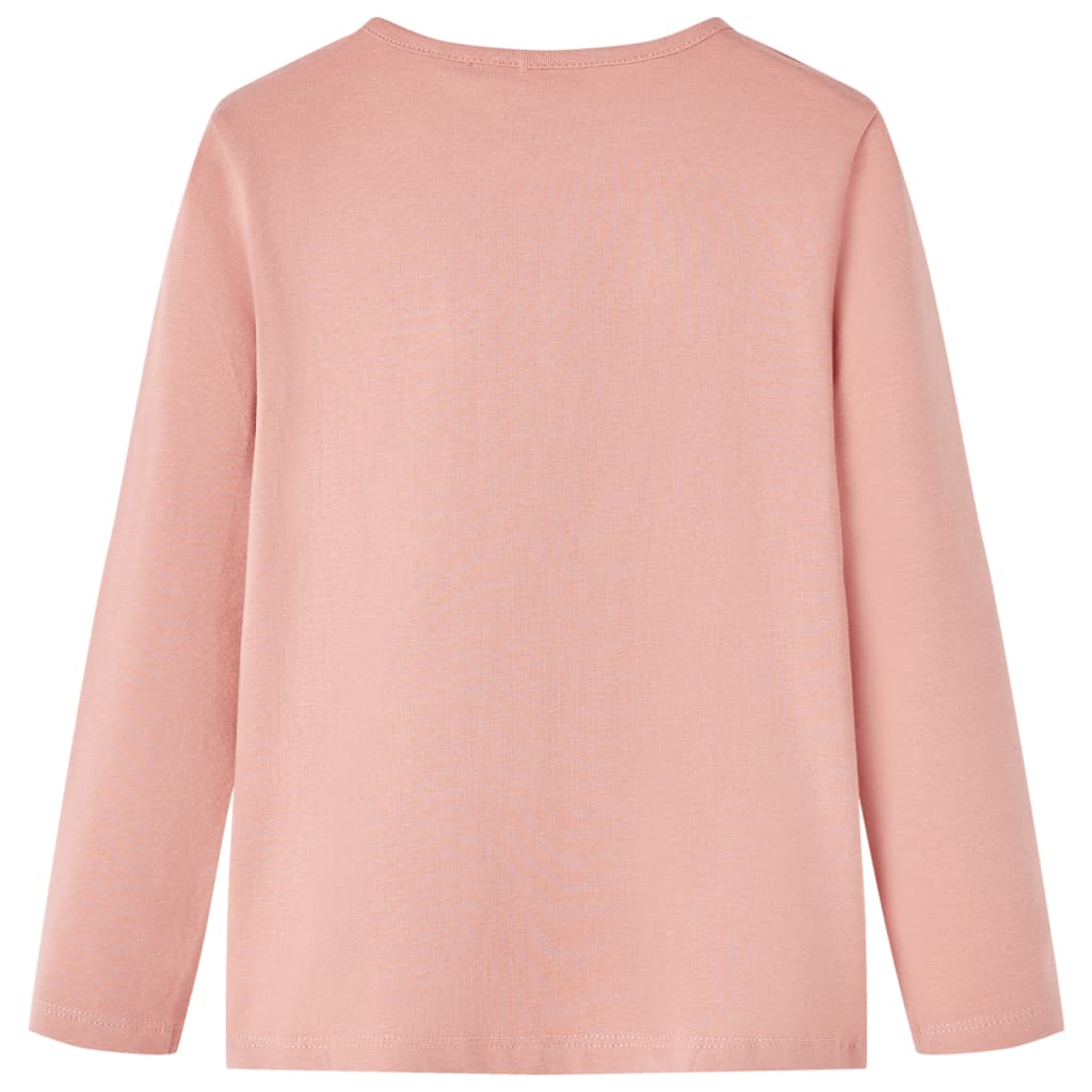 vidaXL Kindershirt met lange mouwen 104 lichtroze afbeelding