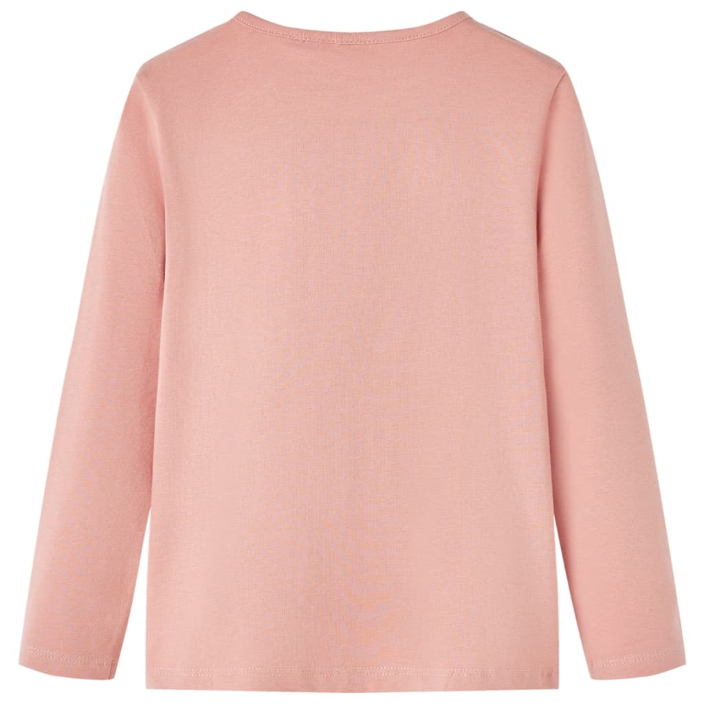 vidaXL Kindershirt met lange mouwen 116 lichtroze afbeelding