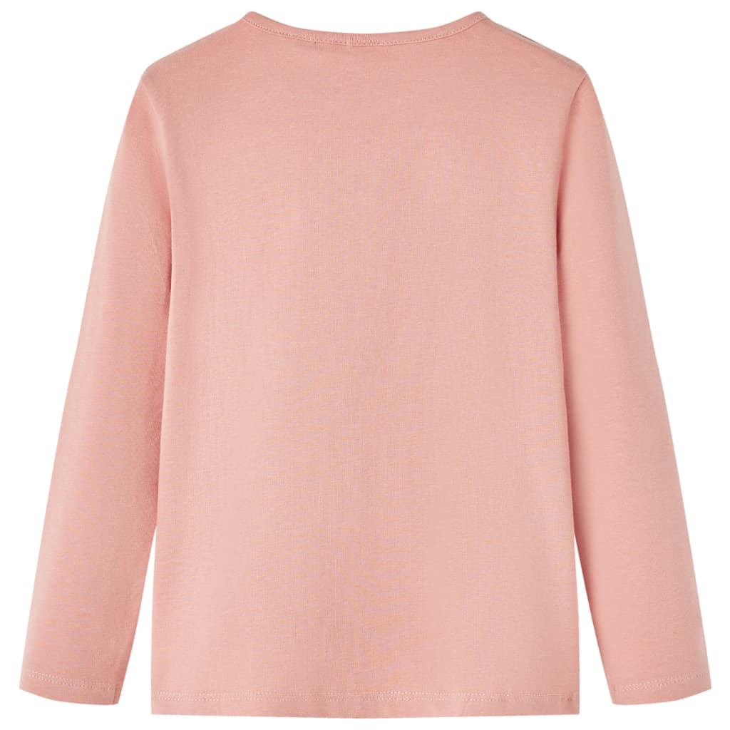 vidaXL Kindershirt met lange mouwen 128 lichtroze afbeelding