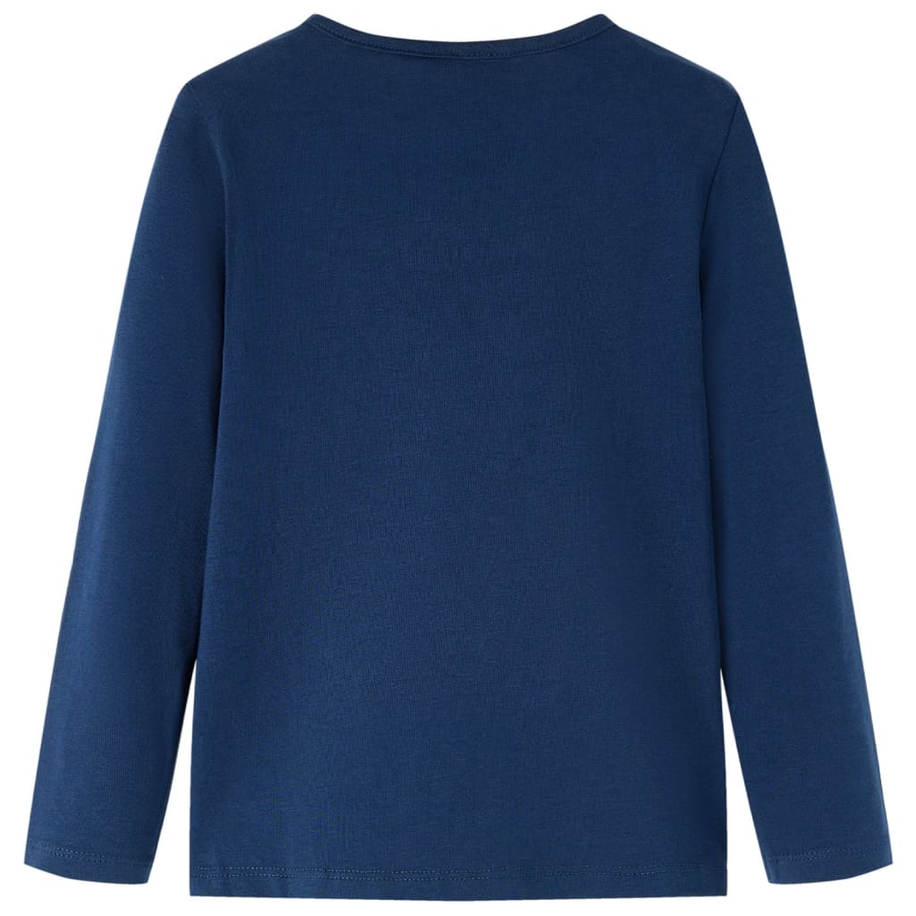 vidaXL Kindershirt met lange mouwen 104 marineblauw afbeelding