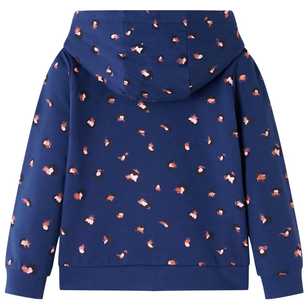 vidaXL Kindervest met capuchon 140 marineblauw afbeelding