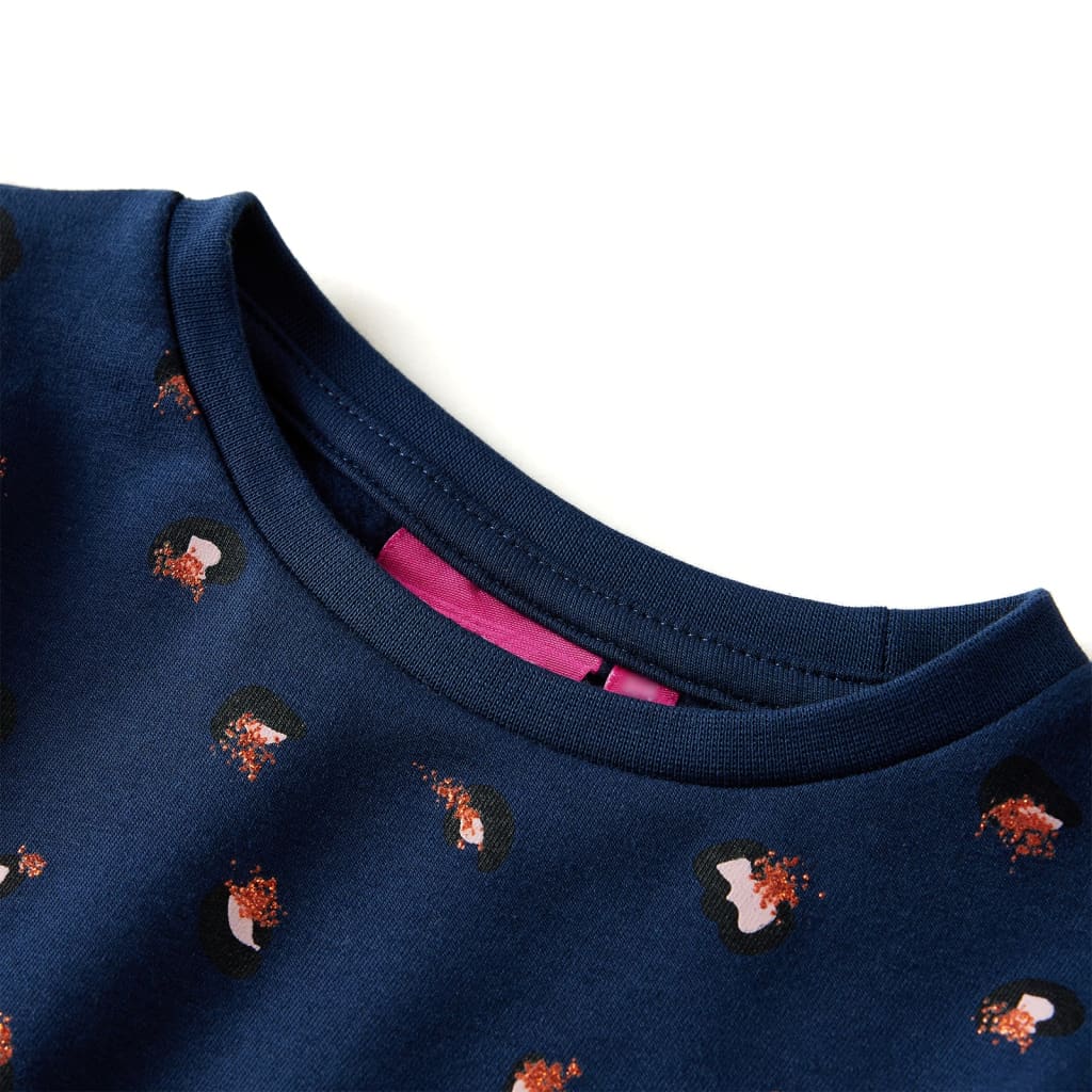 Thumbnail - vidaXL Kinderkleid mit Langen Ärmeln Marineblau 128