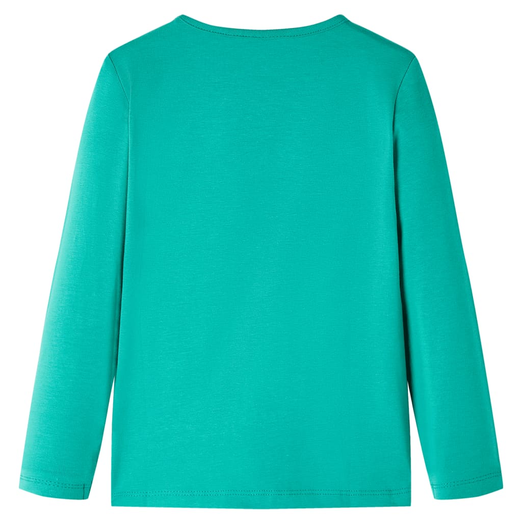vidaXL Kindershirt met lange mouwen 128 felgroen afbeelding