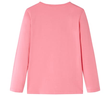 T-skjorte for barn med lange ermer rosa 92