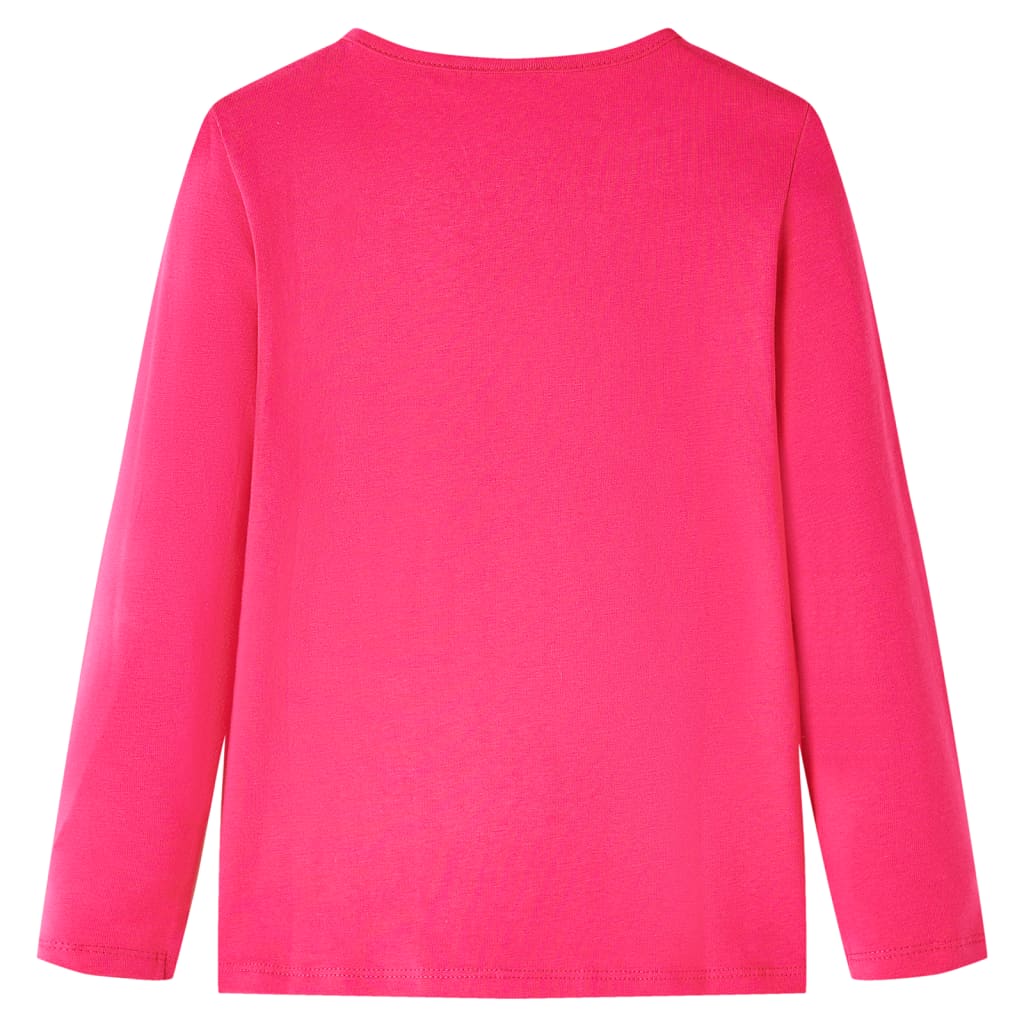 vidaXL Kindershirt met lange mouwen 104 felroze afbeelding