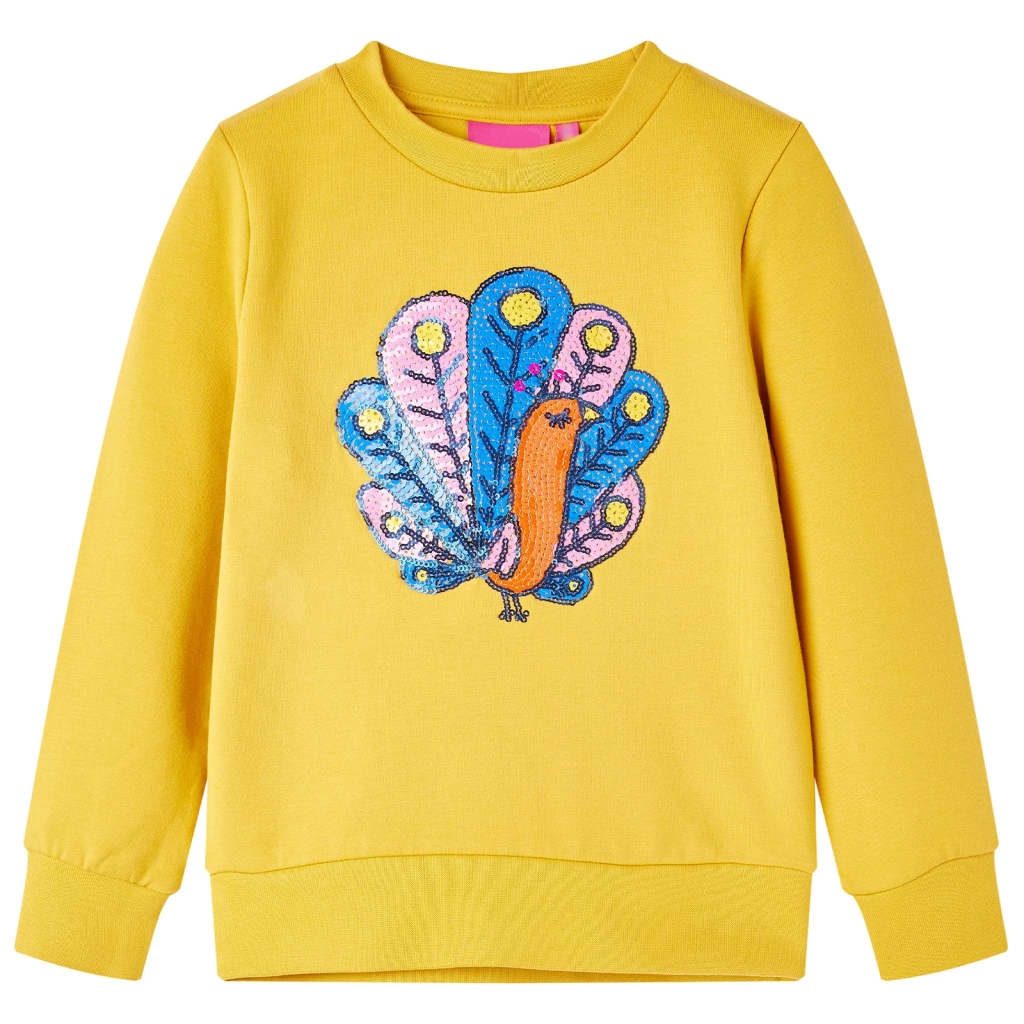 vidaXL Kinder-Sweatshirt Dunkles Ocker 92