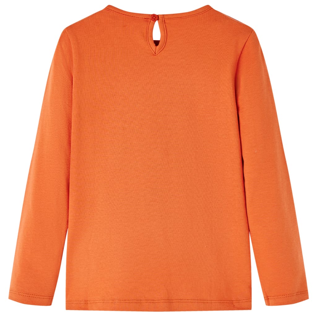 vidaXL Kindershirt met lange mouwen 128 oranjebruin afbeelding