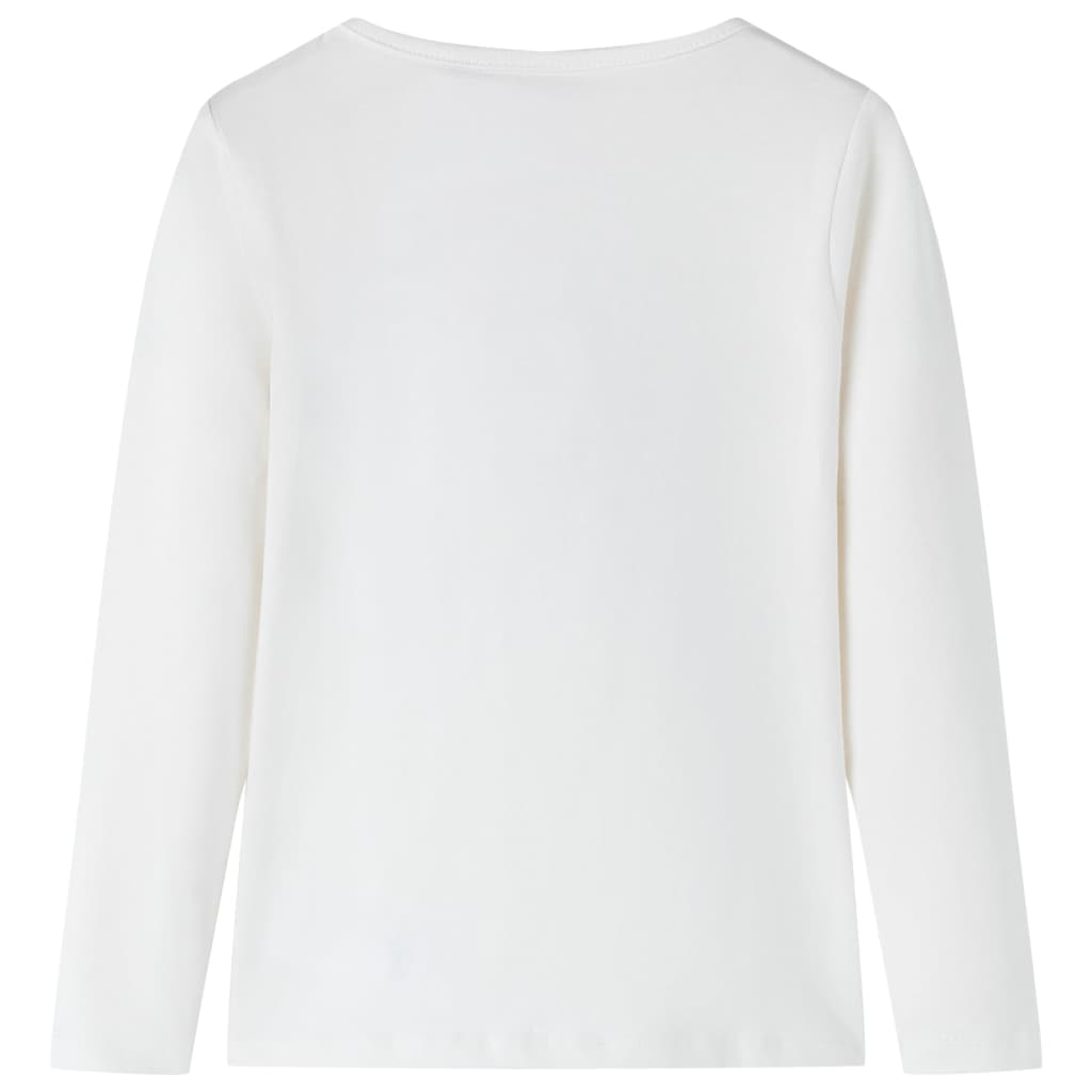 vidaXL Kindershirt met lange mouwen 92 ecrukleurig afbeelding