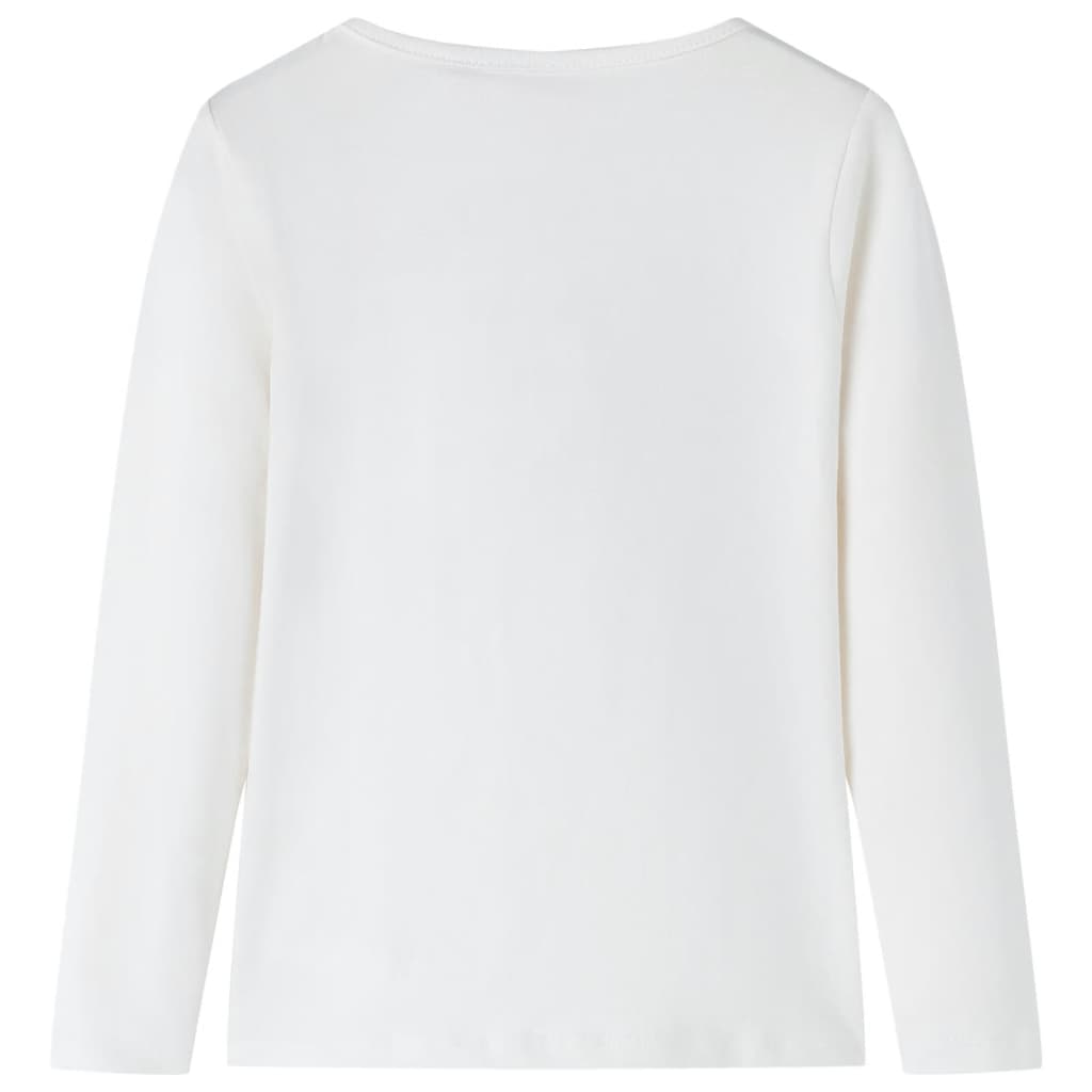vidaXL Kindershirt met lange mouwen 116 ecrukleurig afbeelding