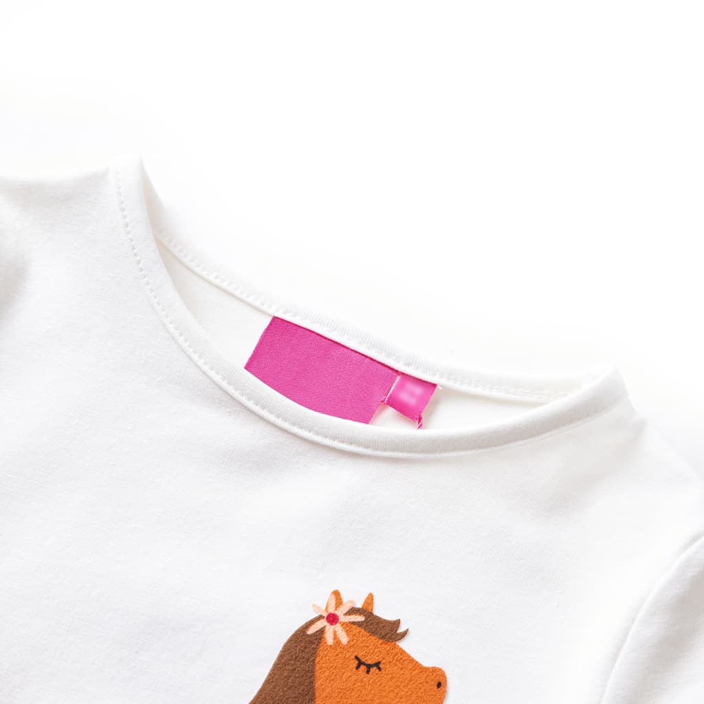 Thumbnail - vidaXL Kinder-Langarmshirt Ecru 128