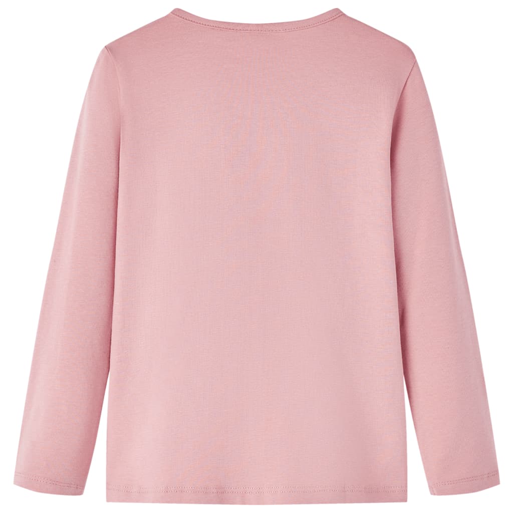 vidaXL Kindershirt met lange mouwen 128 lichtroze afbeelding
