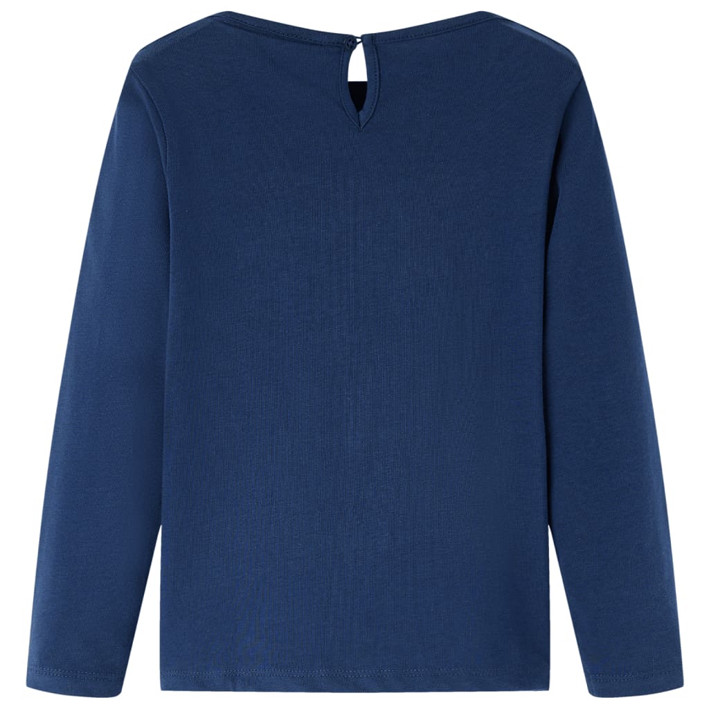 vidaXL Kindershirt met lange mouwen 140 marineblauw afbeelding