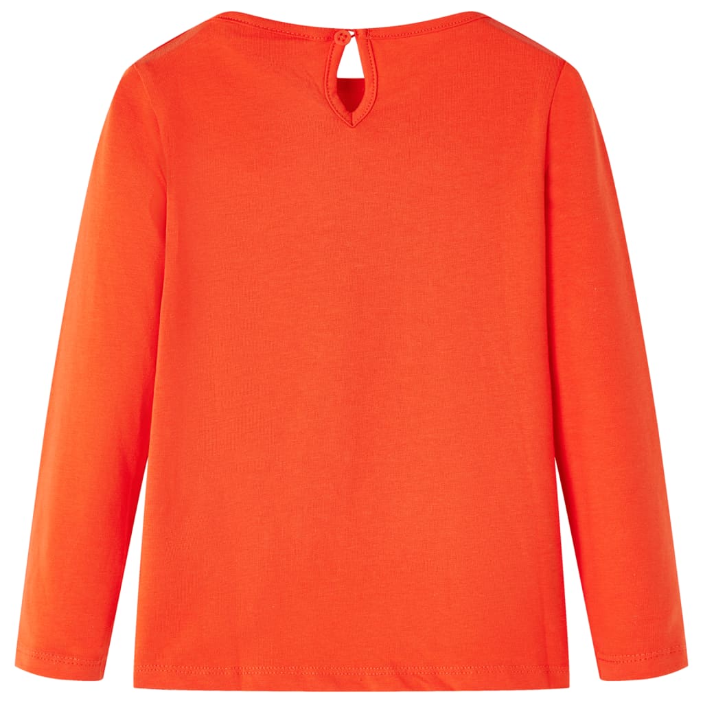 vidaXL Kindershirt met lange mouwen 116 donkeroranje afbeelding