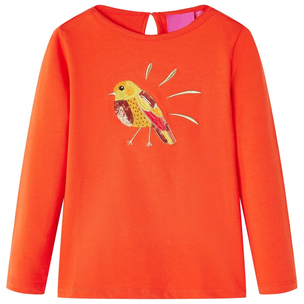 vidaXL Kinder-Langarmshirt Dunkelorange 128