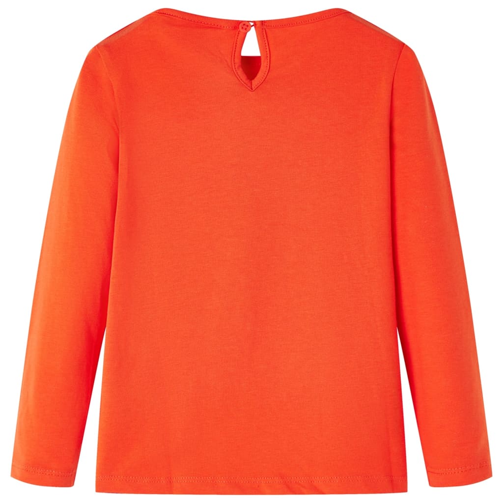 vidaXL Kindershirt met lange mouwen 140 donkeroranje afbeelding