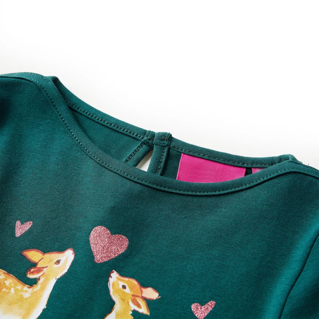 Thumbnail - vidaXL Kinder-Langarmshirt Dunkelgrün 92