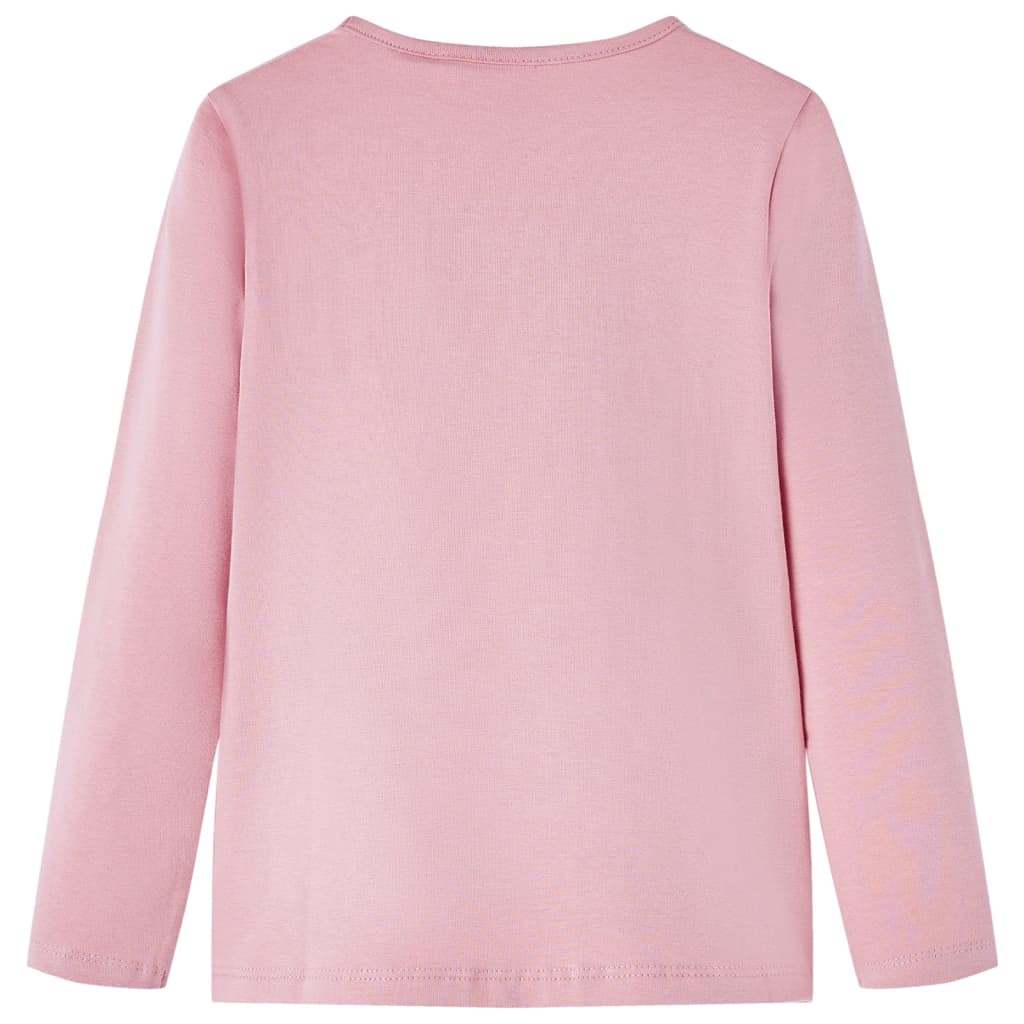 vidaXL Kindershirt met lange mouwen 116 lichtroze afbeelding