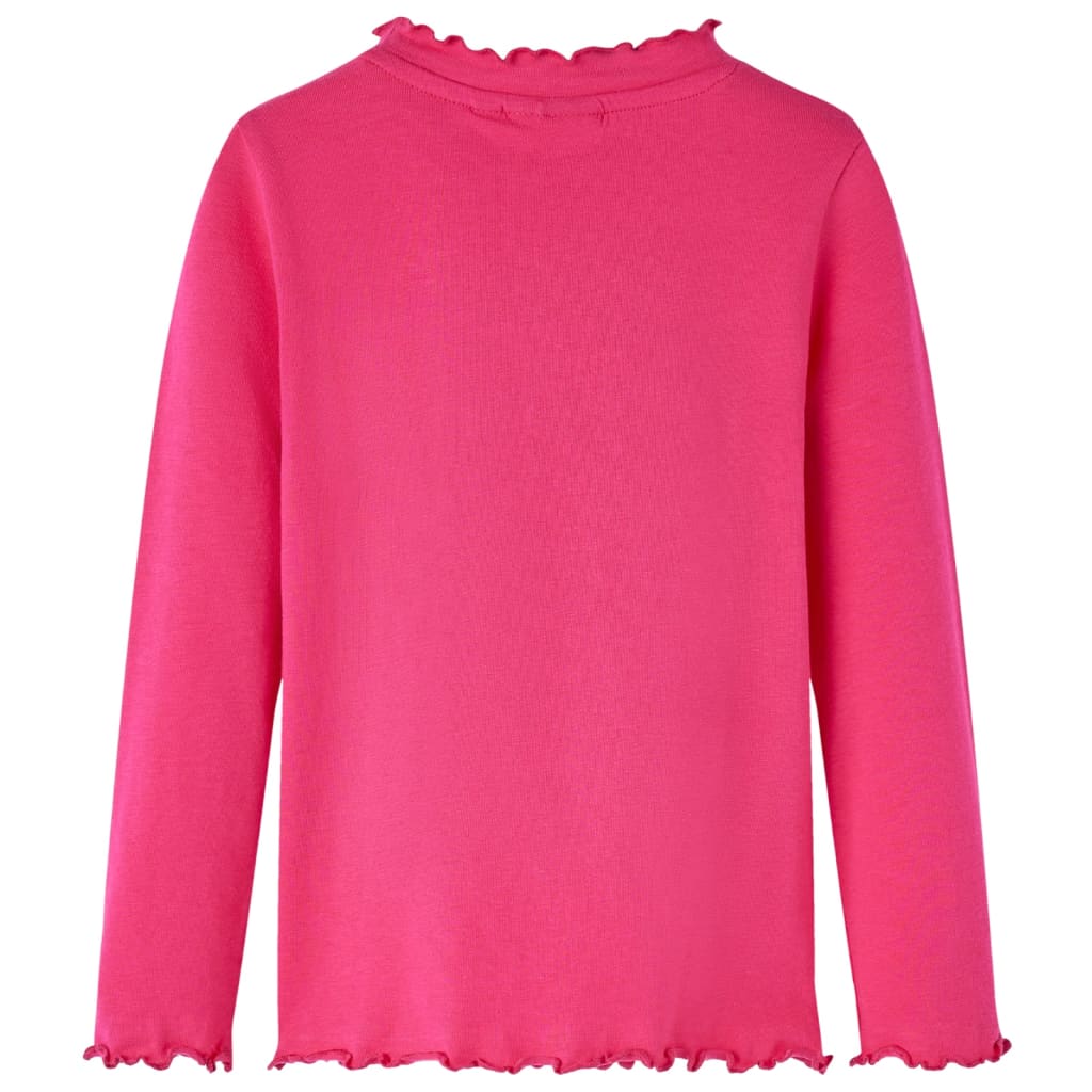 vidaXL Kindershirt met lange mouwen 140 felroze afbeelding