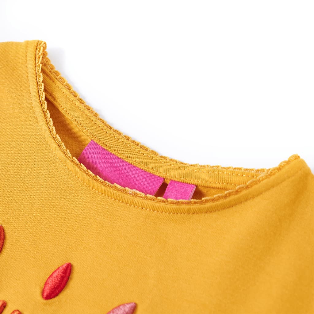 Thumbnail - vidaXL Kinder-Langarmshirt Dunkles Ocker 140