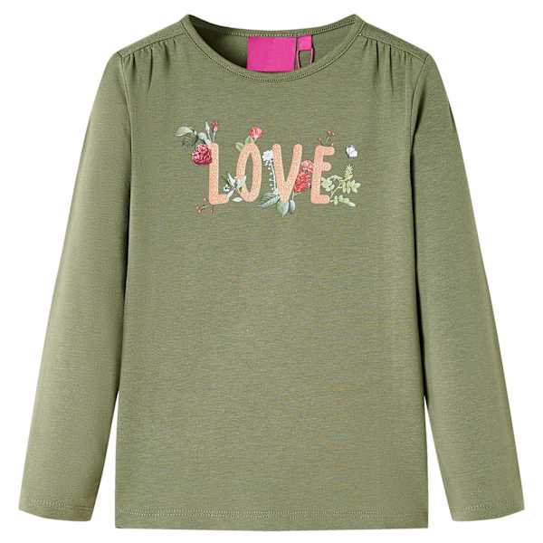 vidaXL Pikkade varrukatega lastes&auml;rk, khaki, 104