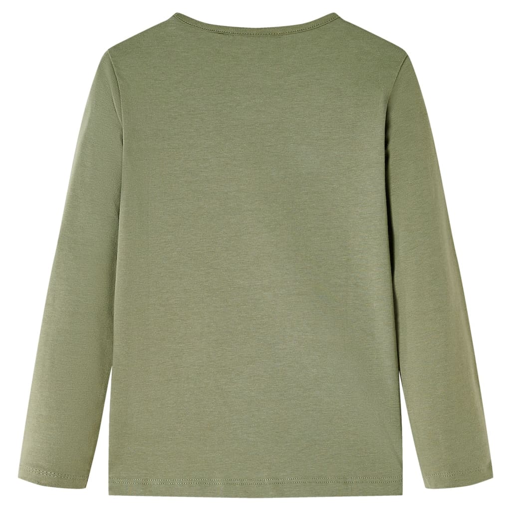 vidaXL Kindershirt met lange mouwen 104 kakikleurig afbeelding