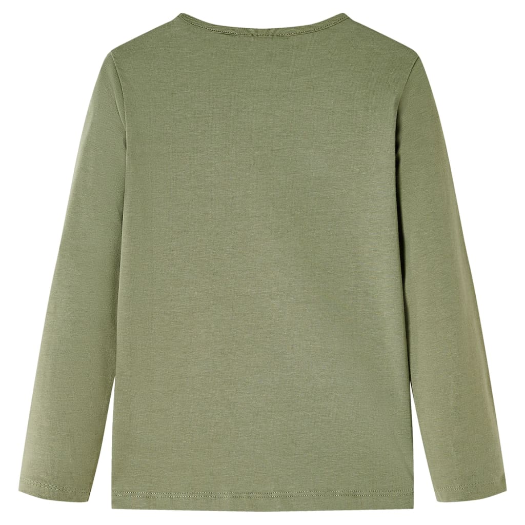 vidaXL Kindershirt met lange mouwen 140 kakikleurig afbeelding