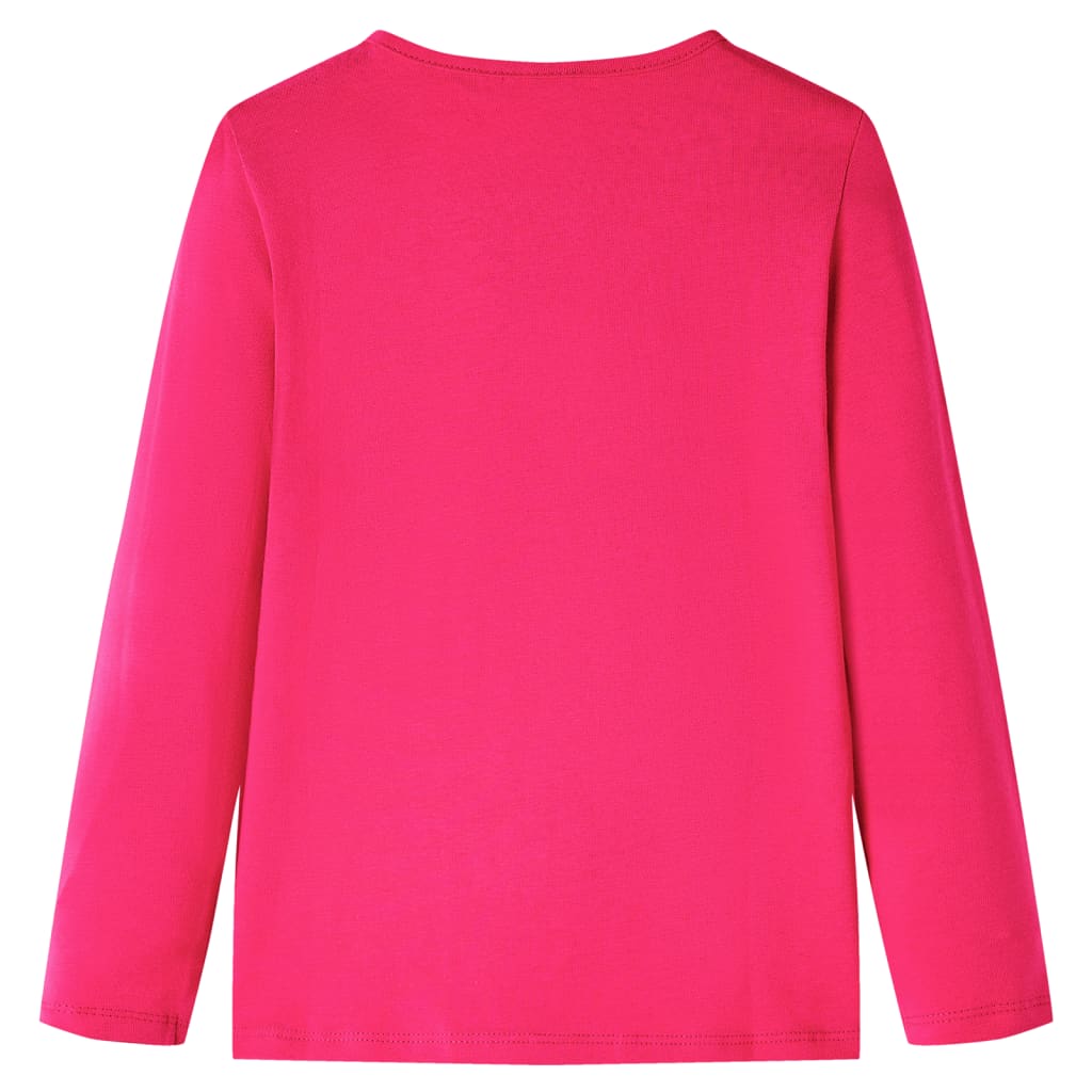 vidaXL Kindershirt met lange mouwen 116 felroze afbeelding