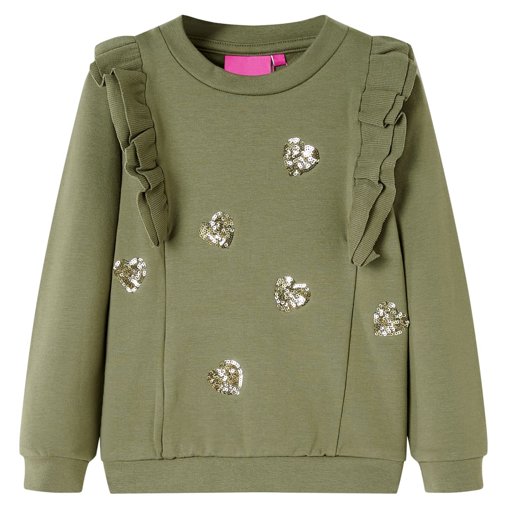 vidaXL Dětská mikina khaki 128