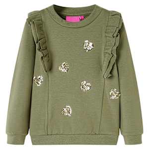 Dětská mikina khaki 128 - obrázek 1