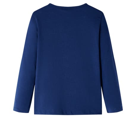 Kinder-Langarmshirt Marineblau 104