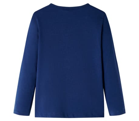 Kinder-Langarmshirt Marineblau 140