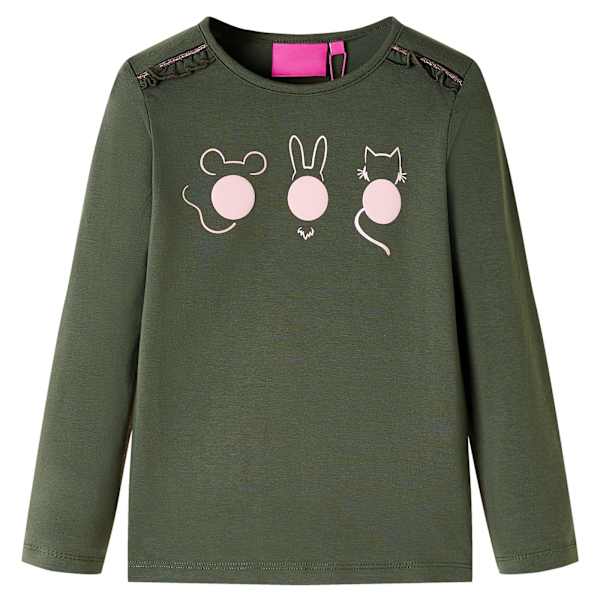 vidaXL Pikkade varrukatega lastes&auml;rk, khaki, 104