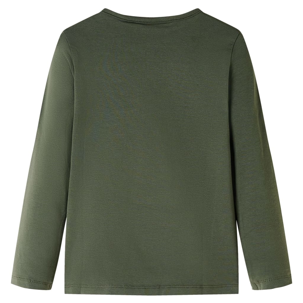 vidaXL Kindershirt met lange mouwen 104 kakikleurig afbeelding