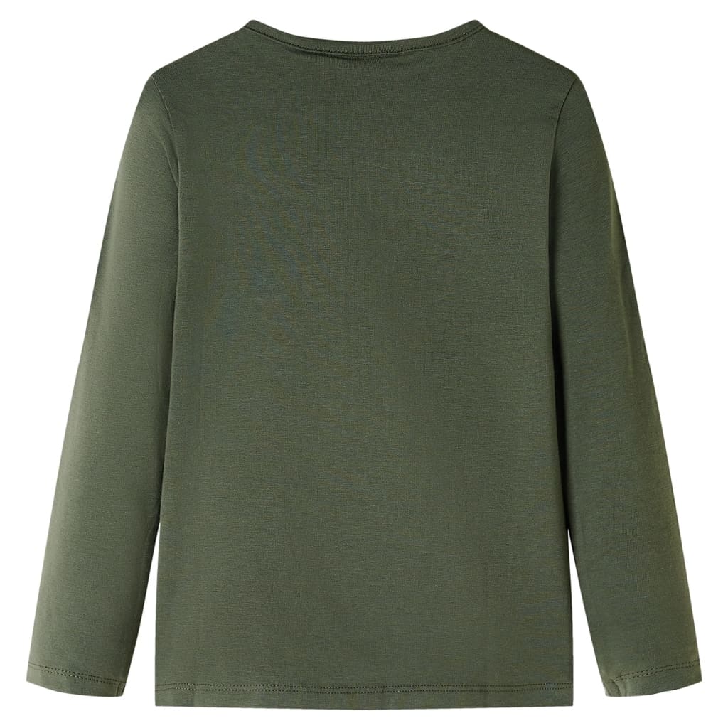 vidaXL Kindershirt met lange mouwen 116 kakikleurig afbeelding