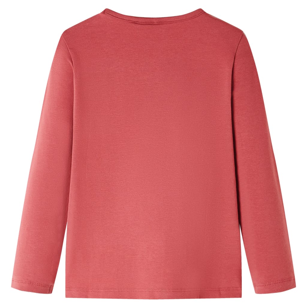 vidaXL Kindershirt met lange mouwen 140 rozebruin afbeelding
