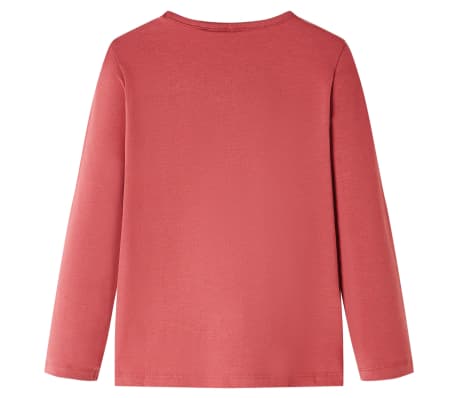 T-shirt pour enfants &agrave; manches longues rose br&ucirc;l&eacute; 140