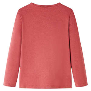 T-shirt pour enfants &agrave; manches longues rose br&ucirc;l&eacute; 140